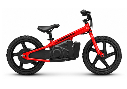 16" Travis Red El-løbecykel til børn fra ca. 4-5 år og opefter - Topfart 13-24 km/t. - Med udtageligt batteri.